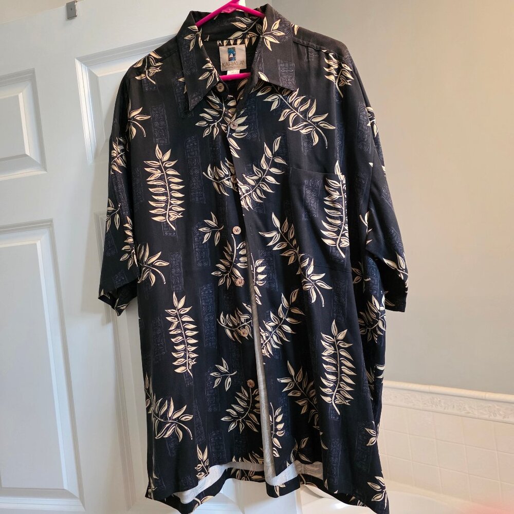 Silk Hawaiian shirt, men's size XL